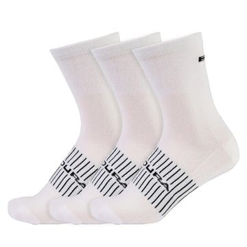 Endura Coolmax Race Sock (Triple Pack) White Small/Medium