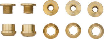 Wolf Tooth Components 6mm Chainring Bolts/Nuts for 1x: Set of 5 - Dual Hex