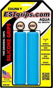 ESI 32mm Chunky Silicone Grips: Aqua
